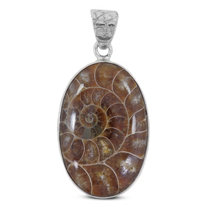 925 Sterling Silver Ammonite Pendant