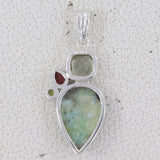 Purple Morado Opal Silver Pendant