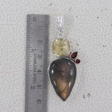 Purple Morado Opal Silver Pendant