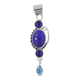 Blue Topaz 925 Sterling Silver Pendant