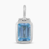 925 Sterling Silver Blue Topaz Pendants