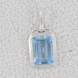 Blue Topaz 925 Sterling Silver Pendant