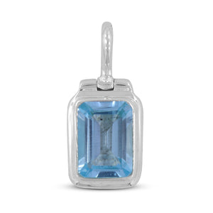 925 Sterling Silver Blue Topaz Pendants
