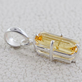 925 Sterling Silver Citrine Pendant