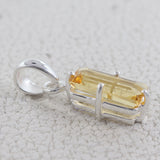 925 Sterling Silver Citrine Pendant