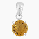 925 Sterling Silver Citrine Pendant