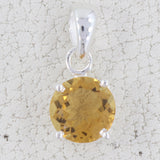 Citrine Pendant 925 Sterling Silver