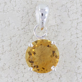 925 Sterling Silver Citrine Pendant