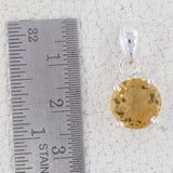 Citrine Pendant 925 Sterling Silver