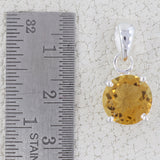 925 Sterling Silver Citrine Pendant