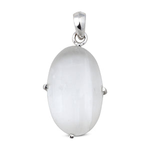925 Silver Selenite Gemstone Pendant