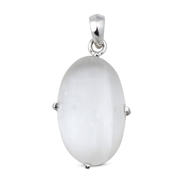 925 Silver Selenite Gemstone Pendant