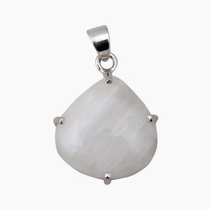 925 Silver Selenite Gemstone Pendant