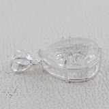 Carving Crystal Silver Pendant