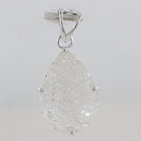 Carving Crystal Silver Pendant