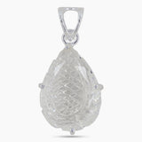 Carving Crystal Silver Pendant