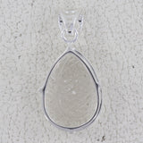 Carving Crystal Silver Pendant