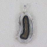 925 Silver Amethyst Slice Pendant