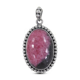 Rhodonite Gemstone Silver Pendant