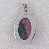 Rhodonite Gemstone Silver Pendant