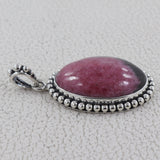 Rhodonite Gemstone Silver Pendant