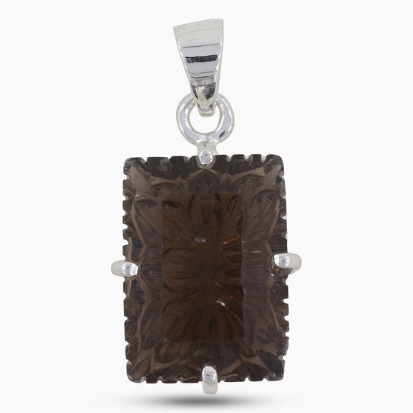 925 Silver Smoky Quartz Pendant