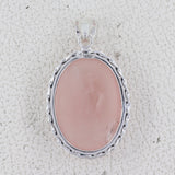 925 Starling Silver Rose Quartz Pendant