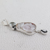 925 Starling Silver Oco geode Pendant