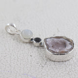 Occogeods With Multi stone Silver Pendant