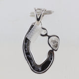 925 Silver Rough Oco geode Pendant