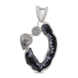 925 Silver Rough Oco geode Pendant