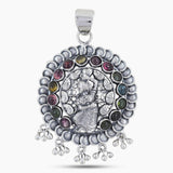 Indian Bridal Tribe Tourmaline Silver Pendants