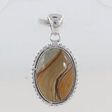 Wild Horse Picture Jasper Silver Pendant