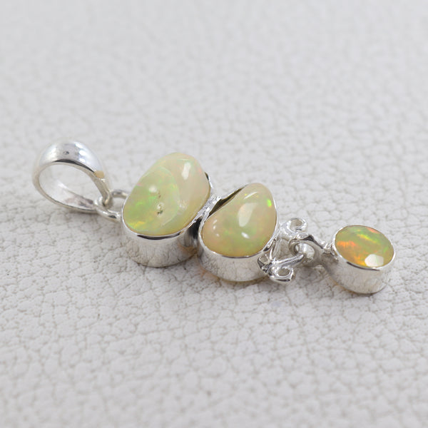 925 Sterling Silver Ethiopian Opal Pendant