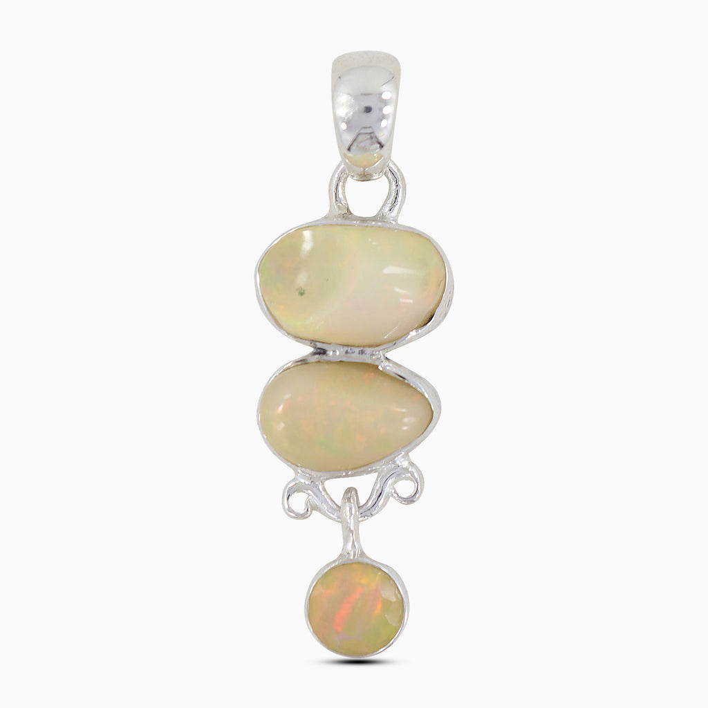 925 Sterling Silver Ethiopian Opal Pendants