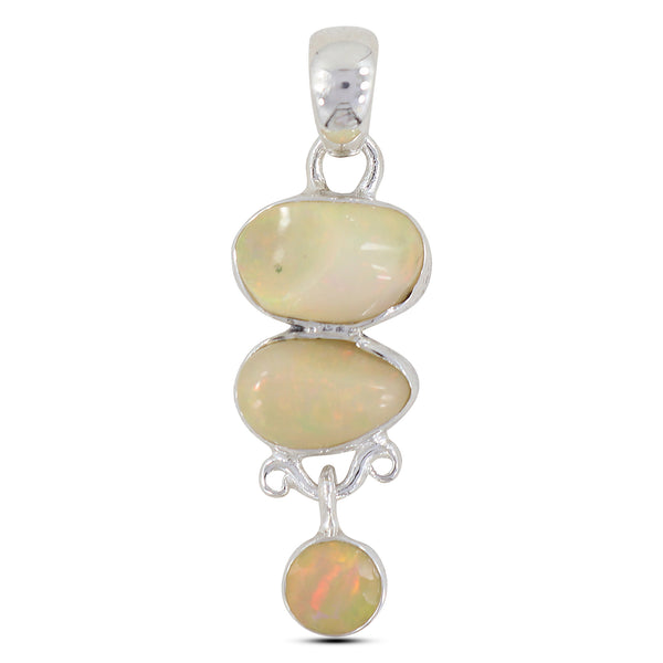 925 Sterling Silver Ethiopian Opal Pendant