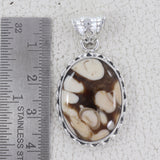 Peanut Wood Jasper Silver Pendant