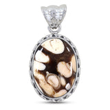 Peanut Wood Jasper Silver Pendant