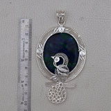 Azurite Malachite Silver Pendant