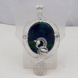 Azurite Malachite Silver Pendant