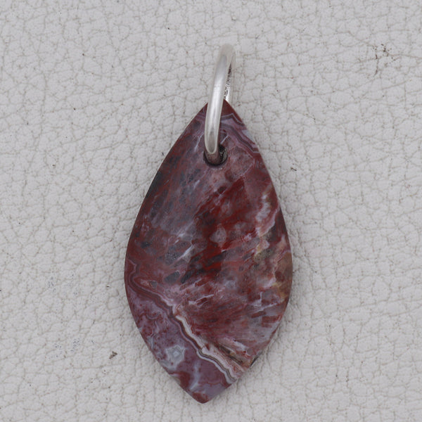 Crazy Lace Agate Silver Pendants