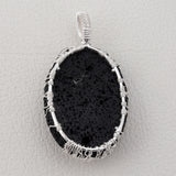 Lava Gemstone Pendant 925 Sterling Silver