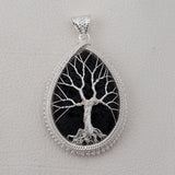 Lava Gemstone Pendant 925 Sterling Silver