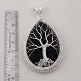 Lava Gemstone Pendant 925 Sterling Silver