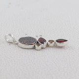 925 Starling Silver Coin & Garnet Pendant