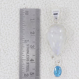 Rainbow Moonstone Silver Pendant