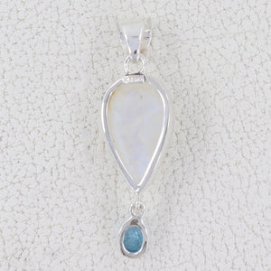 Rainbow Moonstone Silver Pendants