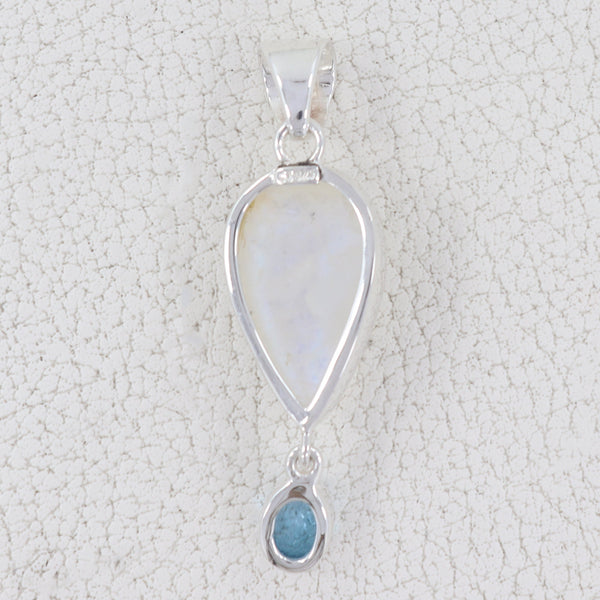 Rainbow Moonstone Silver Pendants
