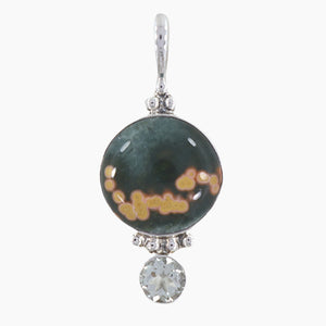 925 Sterling Silver Ocean Jasper Pendants