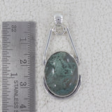 925 Starling Silver Moss Agate Pendant